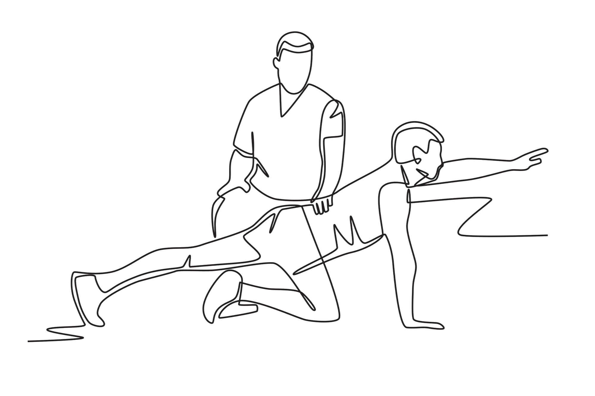 Physiotherapeut begleitet Patient bei gezielten Übungen zur Verbesserung von Stabilität und Bewegung im Alltag